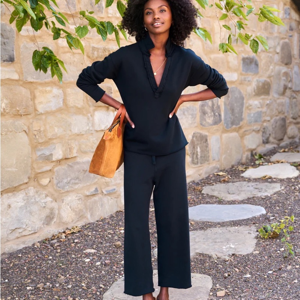 Frank & Eileen Black Wide Leg Pants & Top Set
